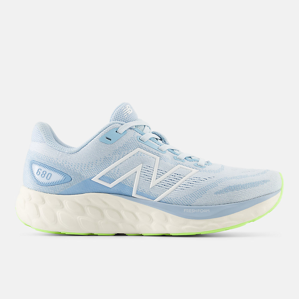 New Balance Fresh Foam 680 v8 Shoes Quarry Blue with Chrome Blue and Sea Salt